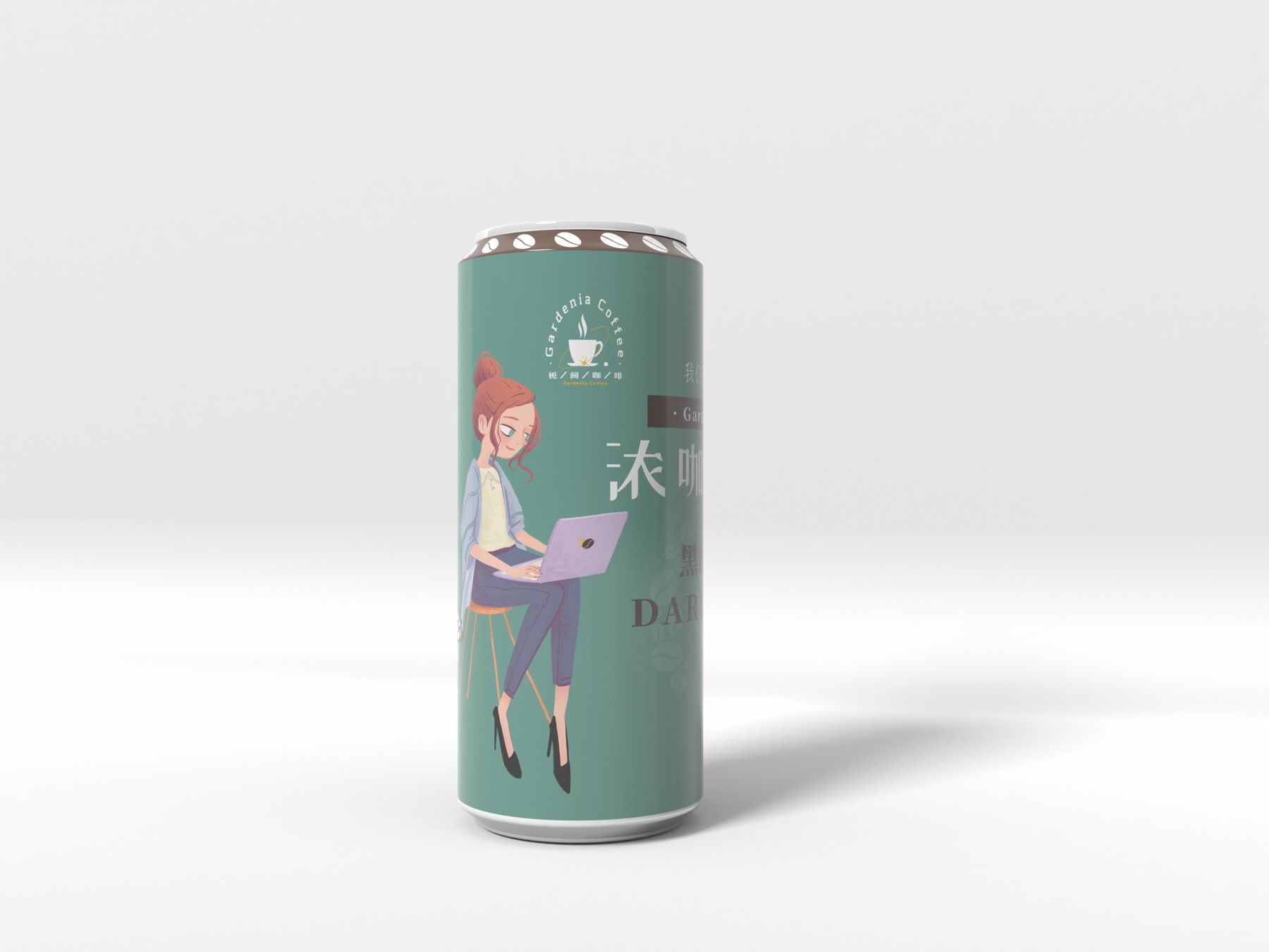 黑醇摩卡咖啡包装效果图